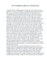 Referāts 'The Aristotle's Idea of a Good Life', 1.