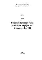 Konspekts 'Uzņēmējdarbības vides attīstība', 1.