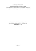 Referāts 'Recenzija Krisa Klīva grāmatai "The Other Hand"', 1.