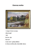 Konspekts 'Gleznas analīze', 1.