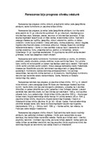 Eseja 'Renesanse bija progress cilvēces vēsturē', 1.