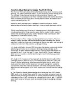 Referāts 'Alcohol Advertising Increases Youth Drinking', 1.