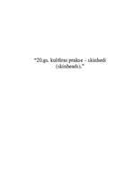 Eseja '20.gadsimta kultūras prakse - skinhedi', 1.