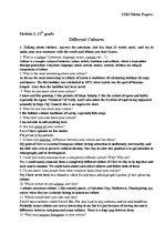 Konspekts 'Different Cultures', 1.