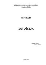 Referāts 'Intuīcija', 1.