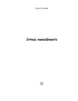 Referāts 'Stresa menedžments', 1.