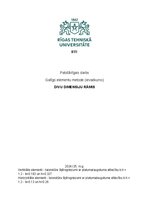 Paraugs 'Galīgo elementu metode (ievadkurss) DIVU DIMENSIJU RĀMIS', 1.