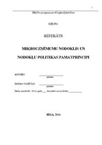 Referāts 'Mikrouzņēmumu nodoklis un nodokļu politikas pamatprincipi', 1.