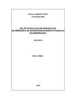 Referāts 'Korupcijas novēršanas un apkarošanas biroja funkciju salīdzināšana ar Valsts pol', 1.