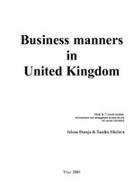 Referāts 'Business Manners in United Kingdom', 1.