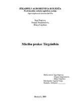Prakses atskaite 'Mācību prakse tirgzinībās', 1.