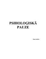 Konspekts 'Psiholoģiskā pauze', 1.