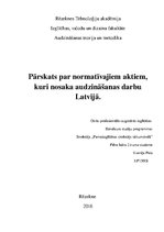 Konspekts 'Audzināšanas normatīvie akti', 1.