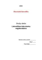 Referāts 'Lietvedības dokumentu sagatavošana', 1.