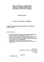 Eseja 'Demokrātija - politiskā sistēma. Varas dalīšanas un vēlēšanu sistēmas', 1.