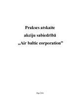 Prakses atskaite 'Prakses atskaite akciju sabiedrībā "Air Baltic corporation"', 2.