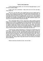 Eseja 'Words are Like Loaded Guns', 1.