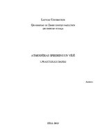 Konspekts 'Atmosfēras spiediens un vējš', 1.