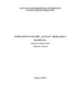 Referāts 'Portatīvo datoru "Gauja" reklāmas kampaņa', 1.