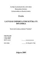 Referāts 'Latvijas importa struktūra un dinamika', 1.