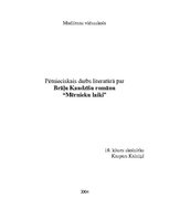 Referāts 'Brāļu Kaudzīšu romāns "Mērnieku laiki"', 1.