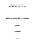 Referāts 'Gaisa kvalitātes problēmas', 1.