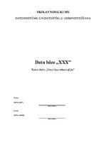 Referāts 'Datu bāze interneta veikalam', 1.