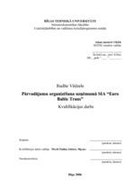 Diplomdarbs 'Pārvadājumu organizēšana uzņēmumā SIA "Euro Baltic Trans"', 11.
