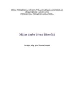 Konspekts 'Bērnu filosofija un valoda', 1.