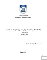 Diplomdarbs 'Sociālā atbalsta pakalpojumi nepilngadīgo māmiņu dzīves kvalitātes uzlabošanai', 1.