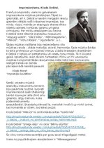 Konspekts 'Impresionisms. Klods Debisī', 1.