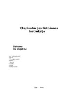 Paraugs 'Ekspluatācijas lietošanas instrukcija', 1.