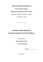 Konspekts 'Makroekonomikas priekšmets, makroekonomiskās aktivitātes mērīšana', 1.