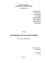 Referāts 'Kā skolotājs vērtē sava darba kvalitāti', 1.