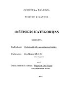 Konspekts 'Desmit ētiskās kategorijas', 1.