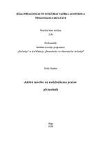Prakses atskaite 'Aktīvā mācību un audzināšanas prakse pirmsskolā', 1.