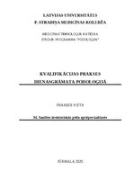 Prakses atskaite 'Kvalifikācijas prakses dienasgrāmata podoloģijā', 1.