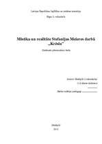 Referāts 'Mistika un realitāte Stefanijas Meieres darbā "Krēsla"', 1.
