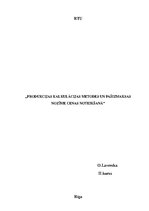Referāts 'Produkcijas kalkulācijas metodes un pašizmaksas nozīme cenas noteikšanā', 1.