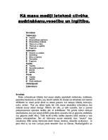 Referāts 'Kā masu mediji ietekmē cilvēka audzināšanu, veselību un izglītību', 1.