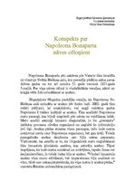 Konspekts 'Konspekts par Napoleona Bonaparta nāves cēloņiem', 1.