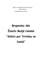 Referāts 'Bruņinieka tēlsŽozefa Bedjē romānā "Stāsts par Tristānu un Izoldi"', 1.