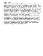 Eseja 'Prayer in School, Separation of Church and State', 1.