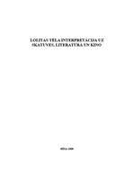 Referāts 'Lolitas tēla interpretācija uz skatuves, literatūrā un kino', 1.