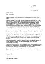 Eseja 'Letter of Application', 1.