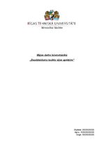 Paraugs 'Mājas darbs būvmehānikā. Daudzlaidumu locīklu sijas aprēķins', 1.