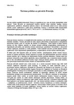 Eseja 'Tūrisma politika un pārvalde Francijā', 1.