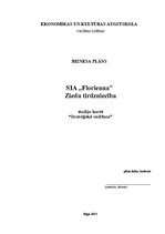 Biznesa plāns 'Biznesa plāns "Florienna"', 1.