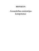 Referāts 'Aizsardzības ministrijas kompetence', 1.