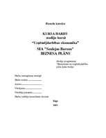 Biznesa plāns 'Uzņēmējdarbības ekonomika', 1.